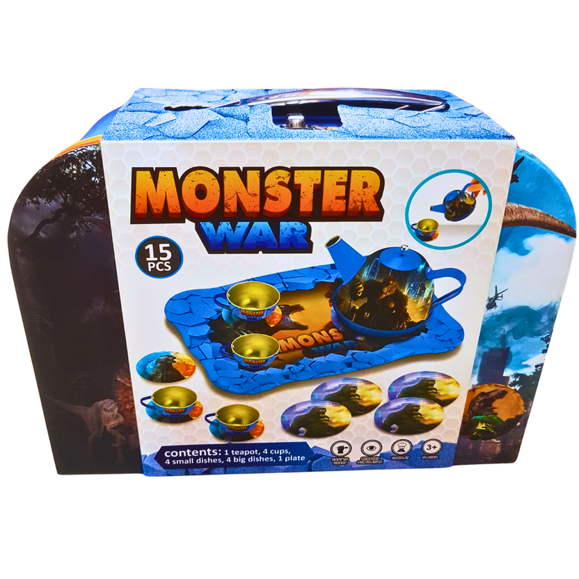 Monster War Tea Party Set for Kids - 15 PCS Adventure-Themed Playset Main image