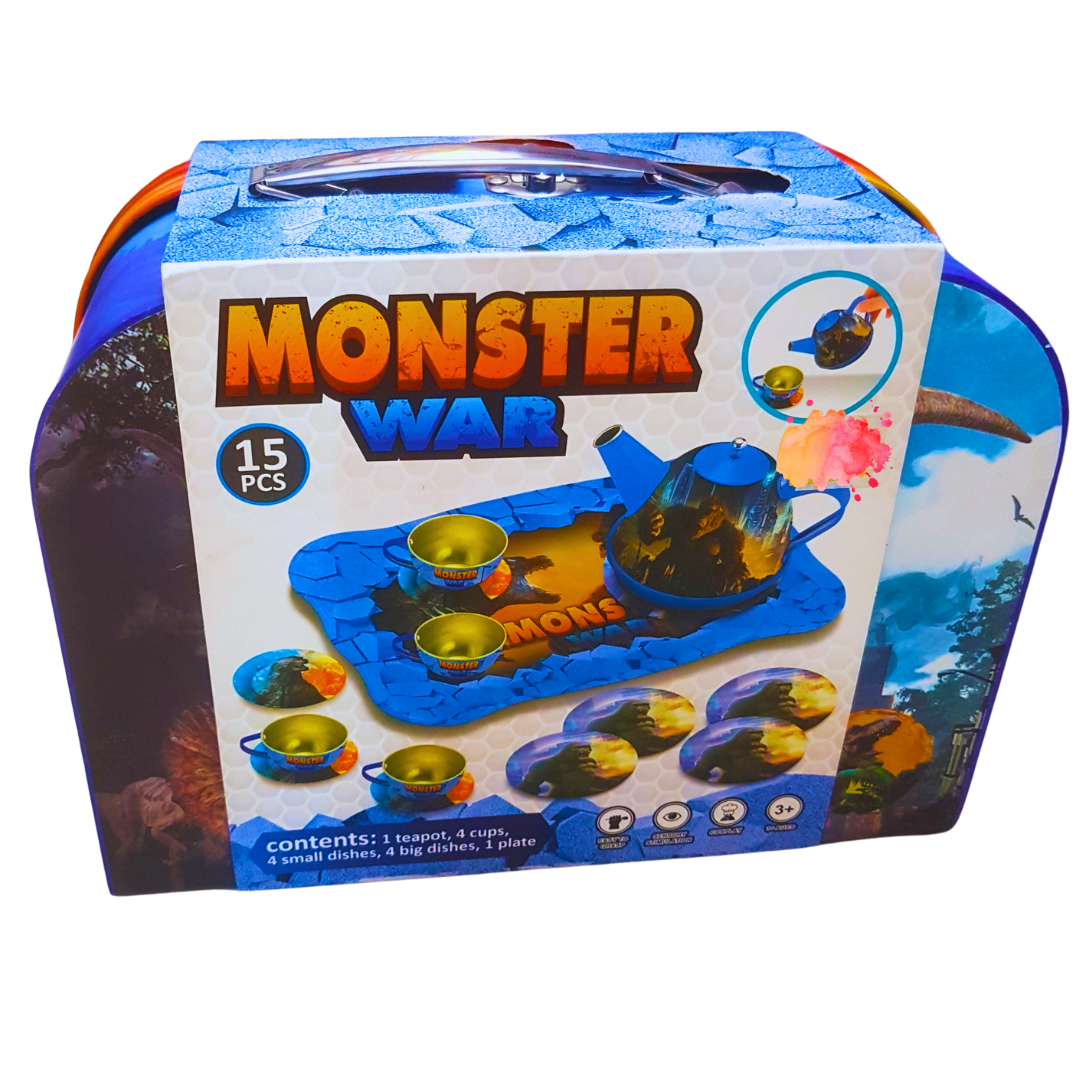 Monster War Tea Party Set for Kids - 15 PCS Adventure-Themed Playset Secondary image