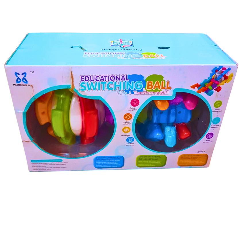 Educational 3-in-1 Switching Ball Toy | Transformable Building Set for Creativity and Learning | 24+ Months Main image