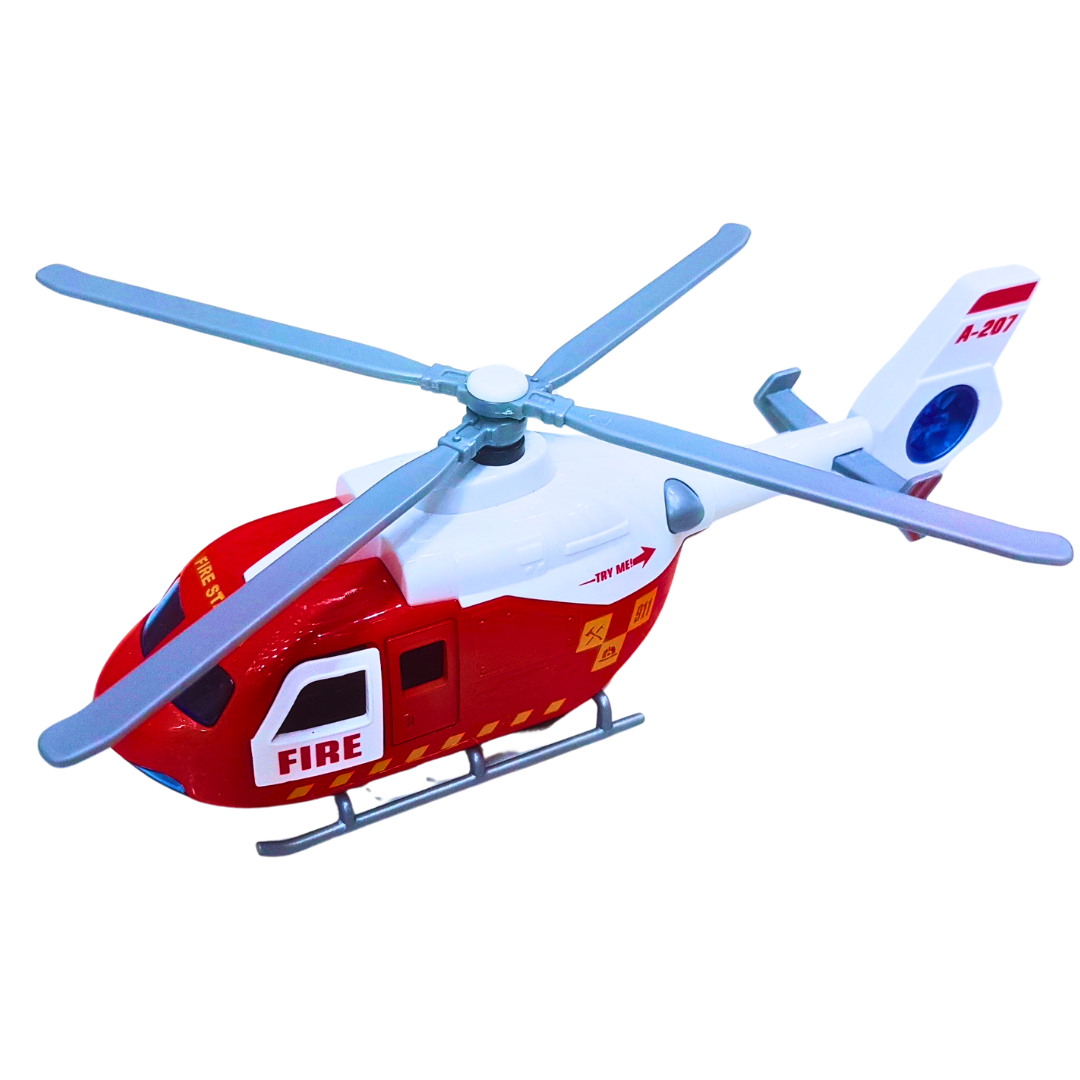 Emergency Rescue Helicopter Toy for Kids – Fire, Ambulance & Police Choppers with Spinning Blades (Sold Separately)