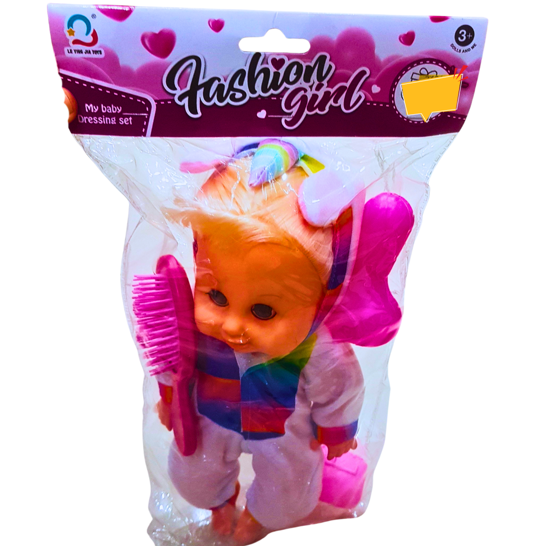 Fashion Girl Baby Doll with Dressing Set & Accessories | Fun Roleplay Toy for Kids 3+ Main image