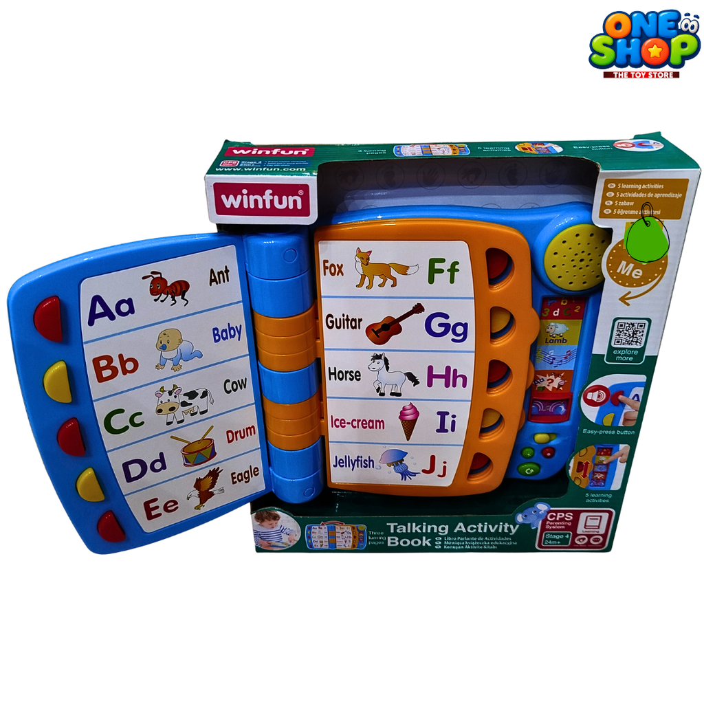 Winfun Talking Activity Book for Kids – Interactive Alphabet Learning Book with Sounds, Words & Educational Activities