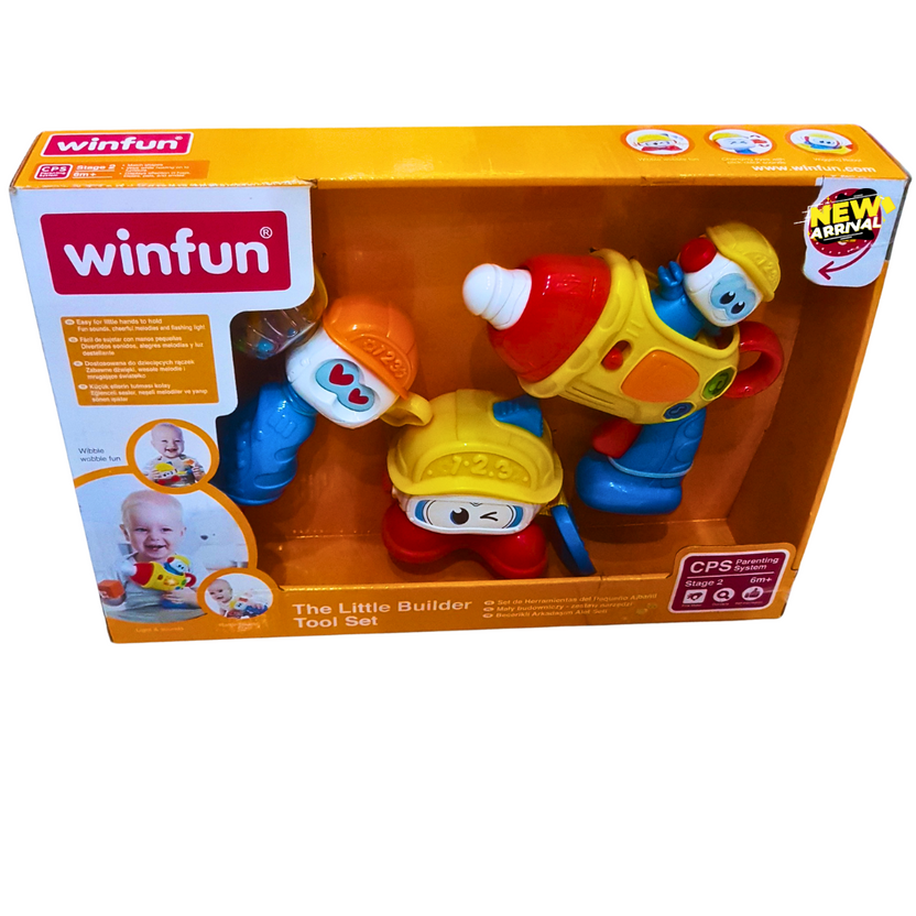 Winfun The Little Builder Tool Set – Light-Up Sound Construction Toy for Babies 6+ Months | Pretend Play Drill & Tools for Toddlers Main image