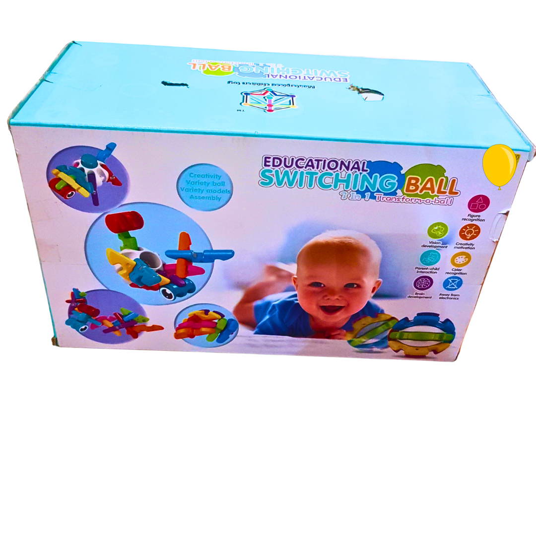 Educational 3-in-1 Switching Ball Toy | Transformable Building Set for Creativity and Learning | 24+ Months Secondary image