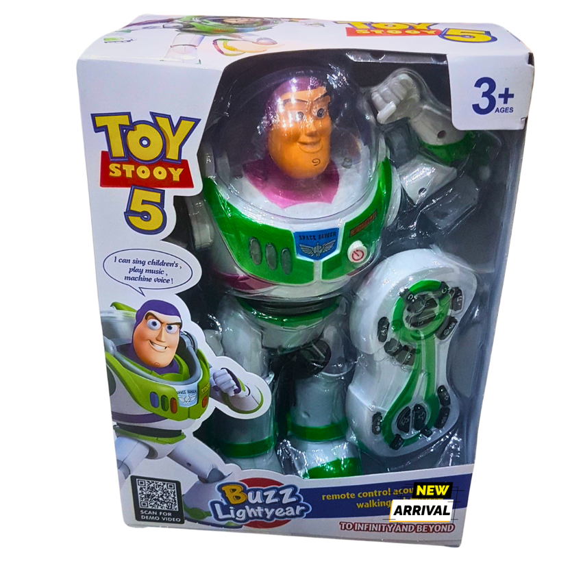 Buzz Lightyear Remote Control Action Figure | Singing & Walking Toy for Kids | Toy Story Inspired | Age 3+ Main image