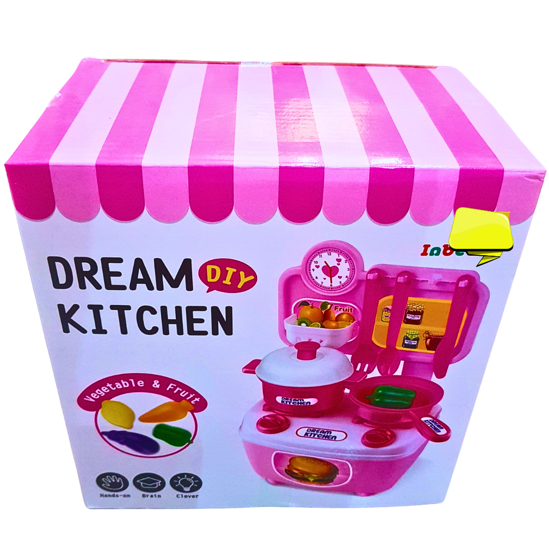 Dream DIY Kitchen Playset for Kids | Pretend Play Cooking Set with Vegetables & Fruits | Safe and Fun Main image