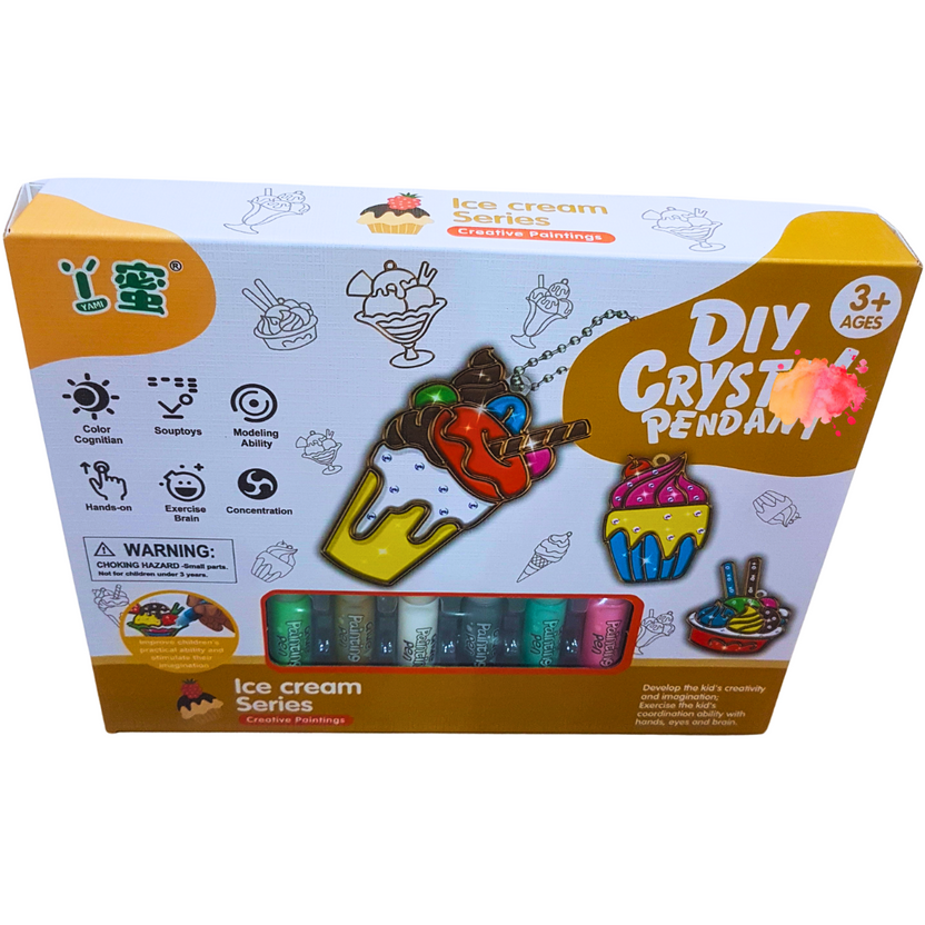 DIY Crystal Pendant Kit - Ice Cream Series Creative Painting Set for Kids Main image