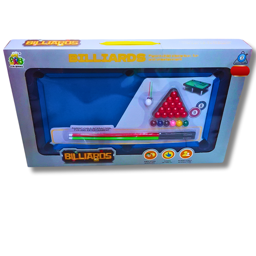 Mini Billiards Table Playset for Kids | Portable Snooker Game for Family Fun & Skill Development Main image