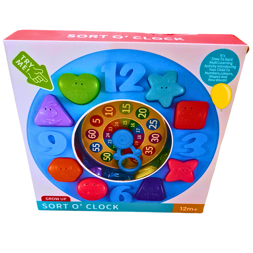 Sort O' Clock Learning Toy | Shape Sorting, Colors & Time-Telling for Toddlers | 12+ Months Main image