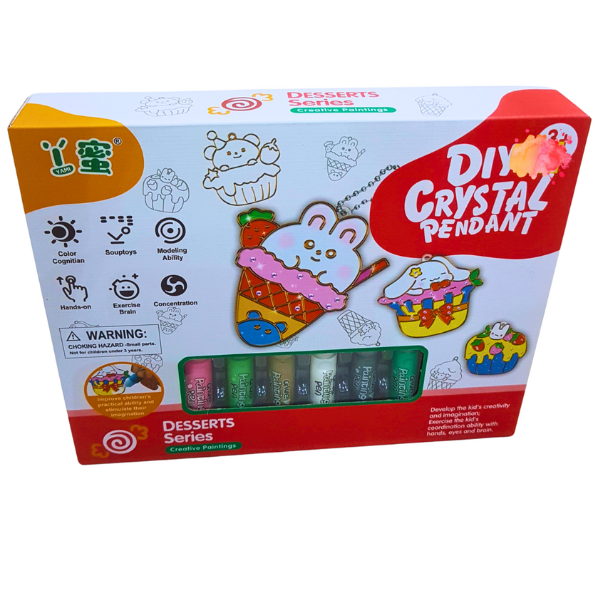 DIY Crystal Pendant Kit - Desserts Series Creative Painting Set for Kids Main image