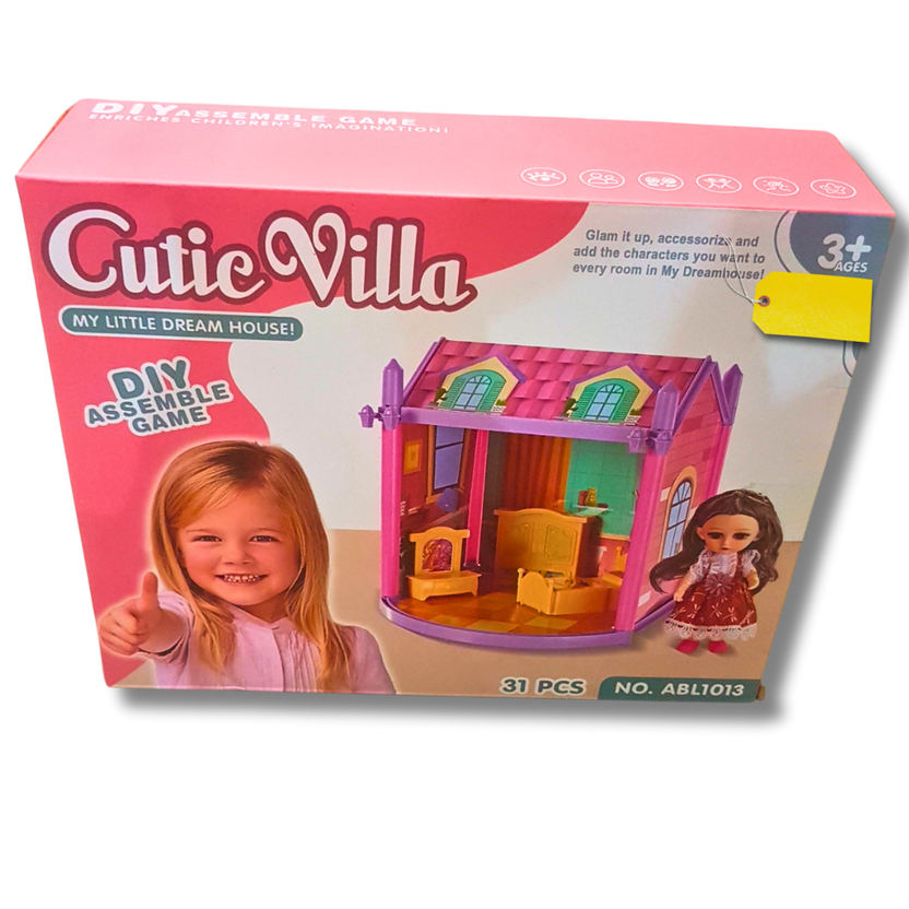 Cutie Villa DIY Dream House Playset – 31 & 35-Piece Assemble Game for Kids Main image