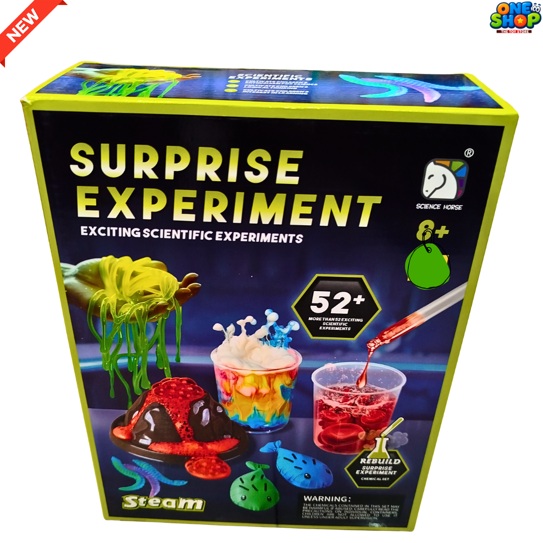 Surprise Experiment Science Kit for Kids – 52+ STEM Scientific Experiments Set | Educational Chemistry Learning Toy for Boys & Girls