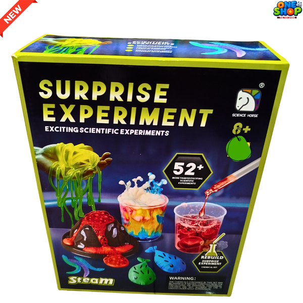Surprise Experiment Science Kit for Kids – 52+ STEM Scientific Experiments Set | Educational Chemistry Learning Toy for Boys & Girls