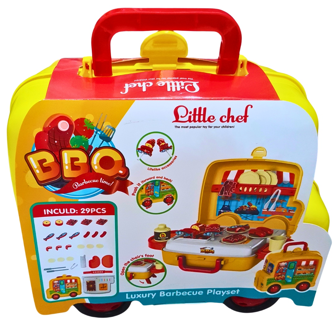 Little Chef BBQ Playset for Kids - 29 PCS Portable Barbecue Cooking Kit Secondary image