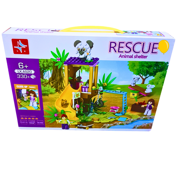 Rescue Animal Shelter Building Set | 330+ Pieces | Jungle Rescue Adventure | Ages 6+