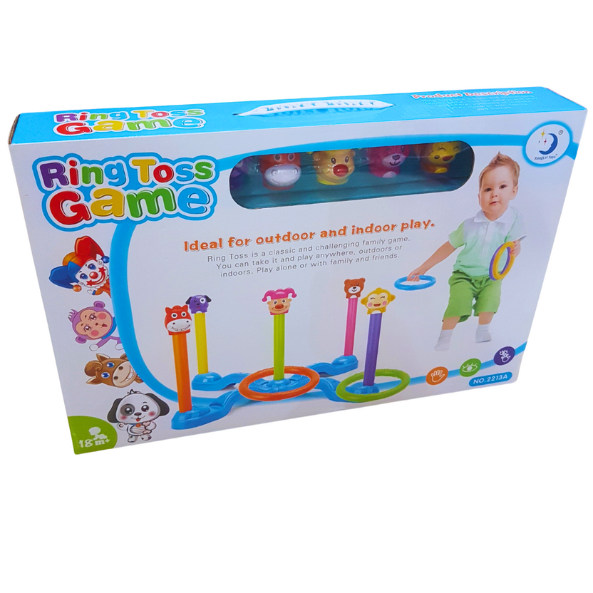 Colorful Ring Toss Game for Kids – Indoor and Outdoor Fun, Ages 18+ Months Main image