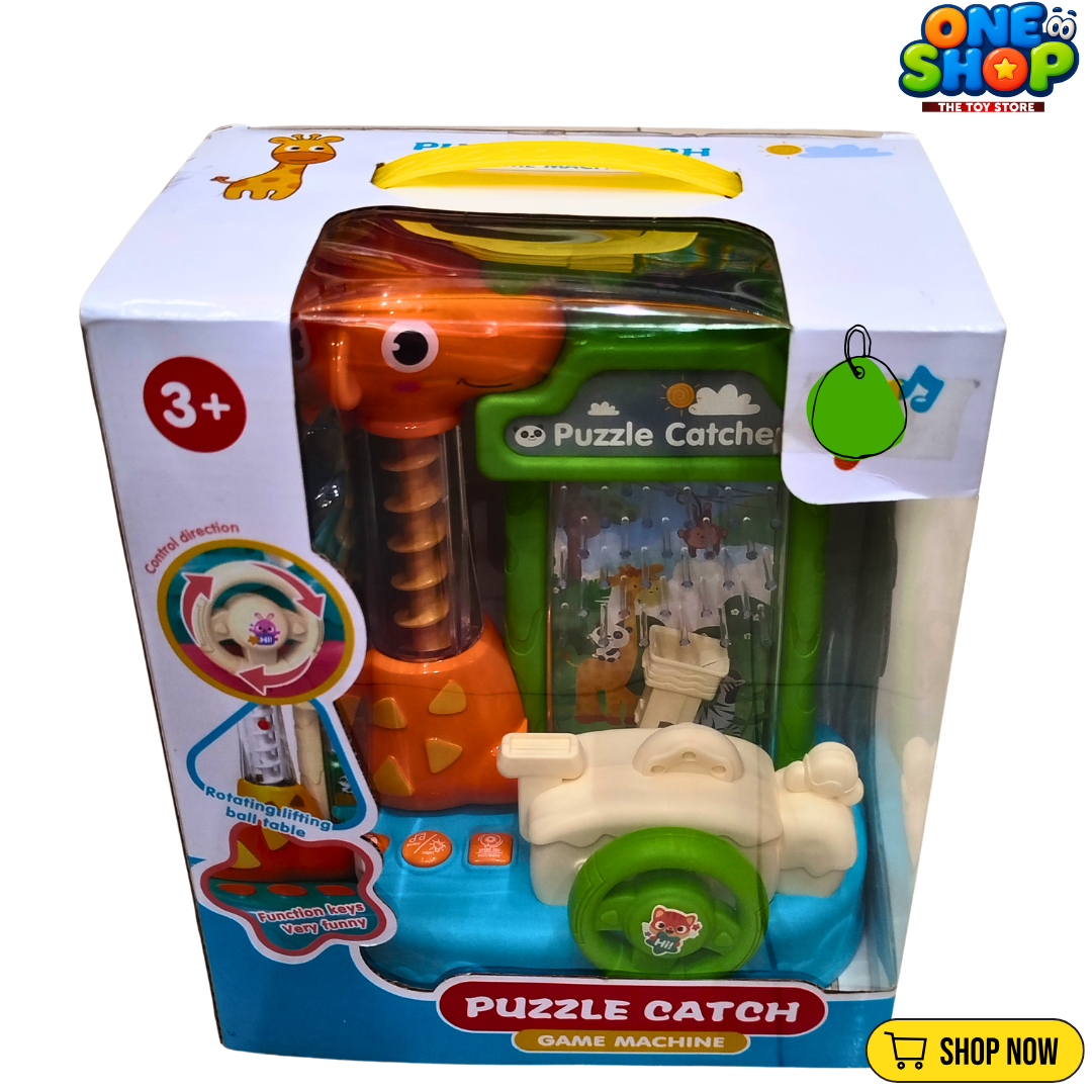 Puzzle Catch Game Machine for Kids – Interactive Ball Catching & Puzzle Adventure Toy with Lights and Music | Educational Learning Toy Ages 3+