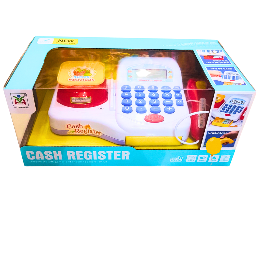 Interactive Cash Register Toy Playset – Realistic Checkout with Scanner, Card, and Play Money for Kids Main image