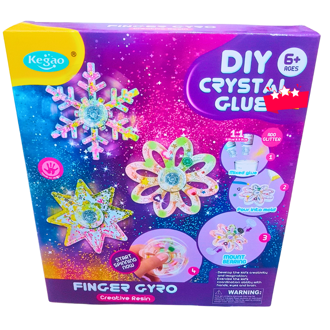 🌈 DIY Crystal Glue Spinner Set – Make Your Own Fidget Toys with Glitter, Molds & Bearings | Creative Craft Kit for Kids Ages 6+ Main image
