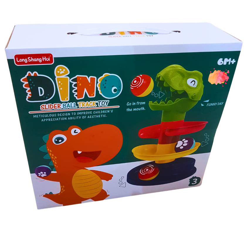Dino Slider Ball Track Toy - Interactive Dinosaur Ball Drop Track for Babies Aged 6+ Months Main image