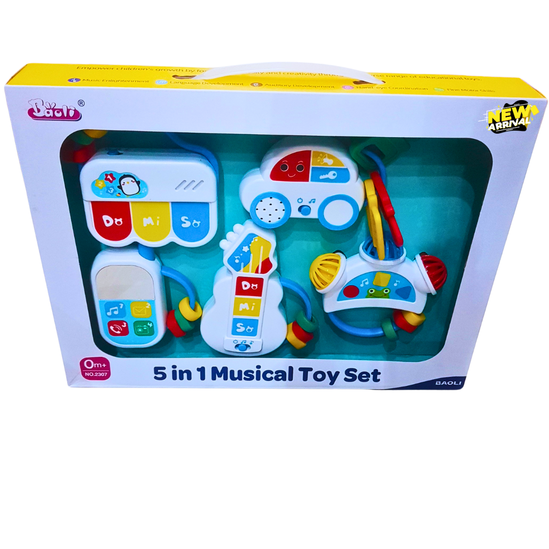 5-in-1 Baby Musical Toy Set – Educational Sound Toys for Infants & Toddlers (0 Months+)