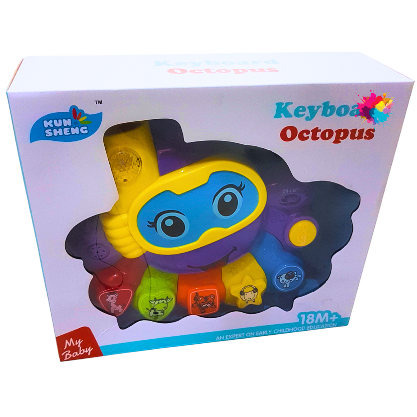 Musical Octopus Keyboard Toy with Lights and Sounds - Educational Fun for Kids Ages 18 Months+ Main image