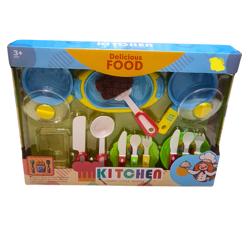 Delicious Food Kitchen Playset - Happy Little Master Cooking Kit for Kids Main image