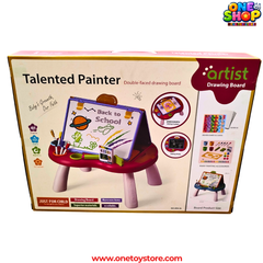 Talented Painter 2-in-1 Kids Drawing Board & Activity Table | Double-Sided Magnetic Art Easel with Painting Accessories | Educational Learning Toy for Boys & Girls