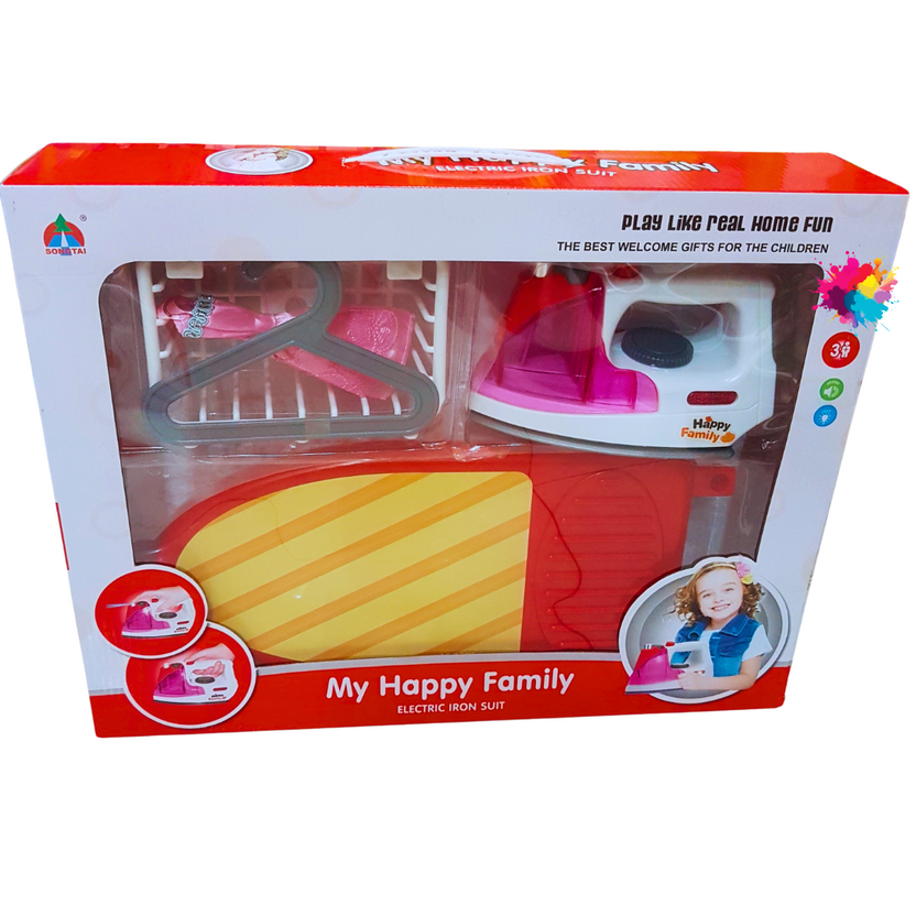 My Happy Family Electric Iron Playset - Realistic Pretend Play Toy for Kids Ages 3+ Main image