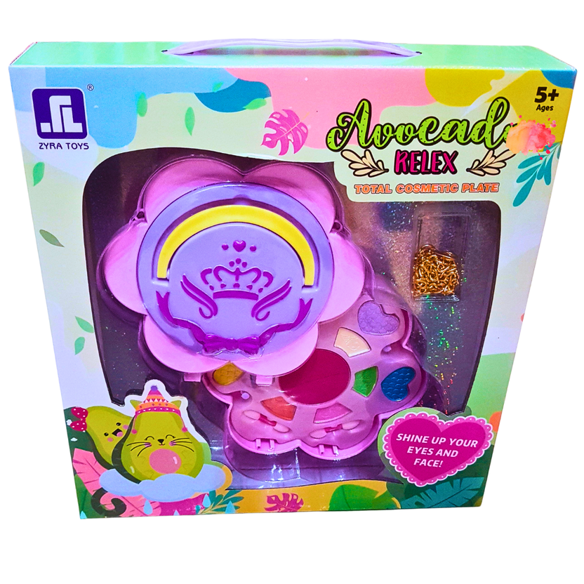 Avocado Relax Total Cosmetic Plate - Flower-Shaped Makeup Playset for Kids, Ages 5+ Main image