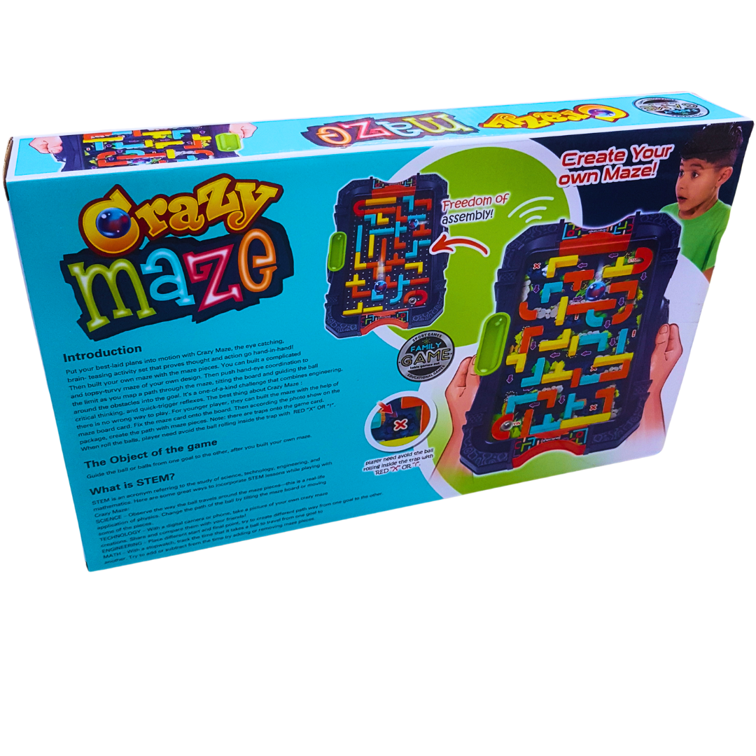 Crazy Maze Puzzle Game for Kids - STEM Educational Toy with Customizable Tracks Secondary image