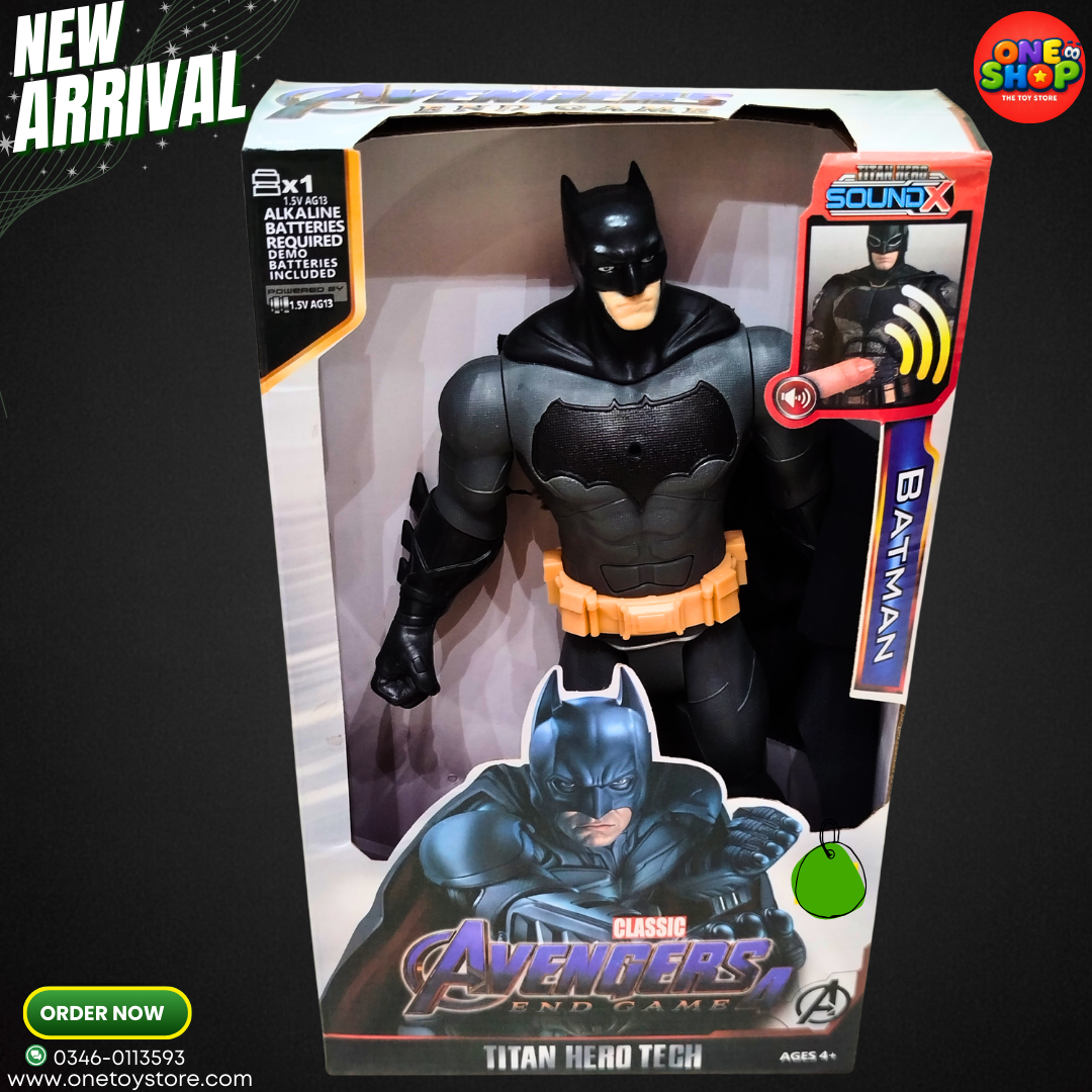 Batman Titan Hero Action Figure with Sound – Large DC Superhero Toy for Kids | Talking Batman Figure (Ages 4+)