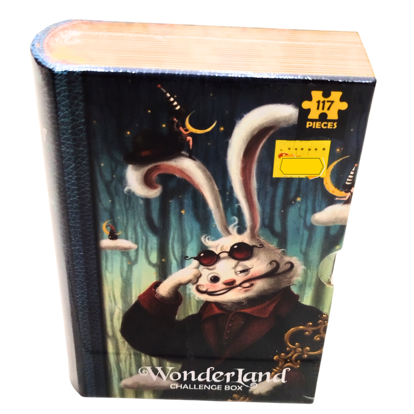 Wonderland Challenge Box Rabbit Puzzle – 117-Piece Jigsaw for Kids in Book-Style Case Main image