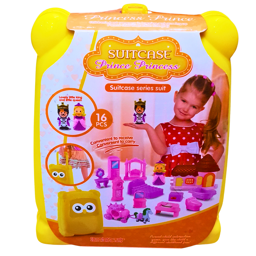 Prince & Princess Suitcase Playset - 16 PCS Portable Royal Adventure Kit Main image