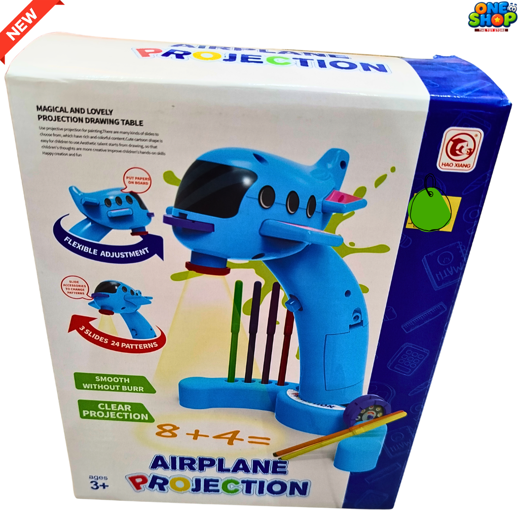Airplane Projection Drawing Table for Kids – Educational Projector Painting & Tracing Toy with 24 Patterns | Creative Learning Drawing Toy for Boys & Girls