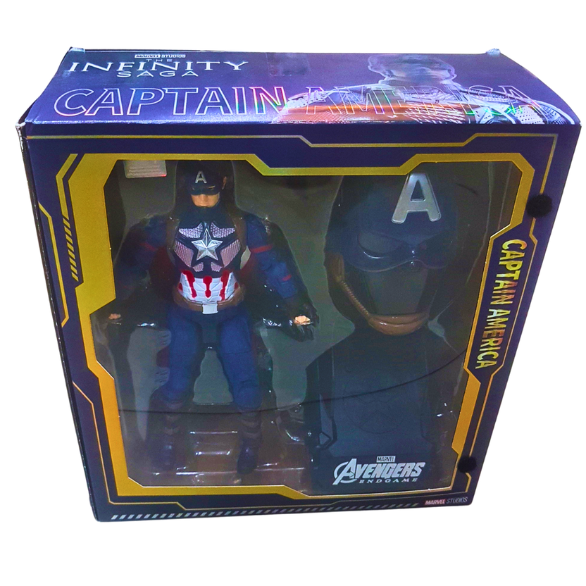 Captain America Action Figure – Avengers Endgame Superhero Toy with Mask | Marvel Hero Toy for Kids Main image