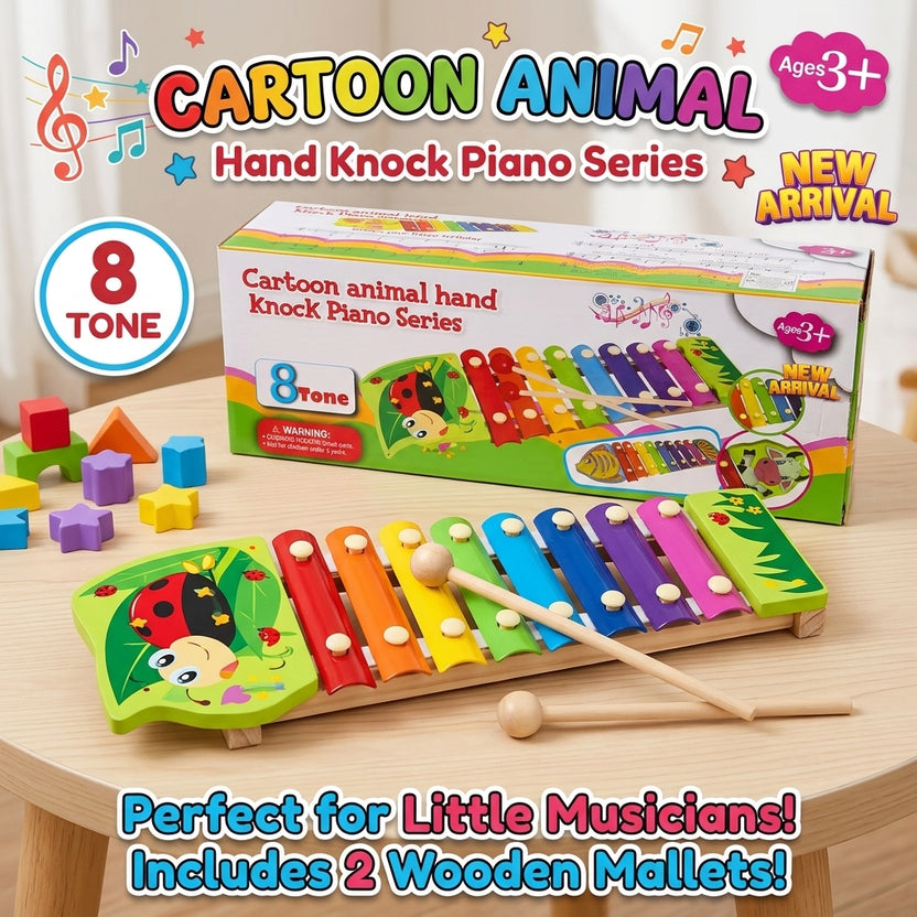 8-Tone Rainbow Xylophone with 2 Wooden Mallets for Kids Ages 3+ Main image