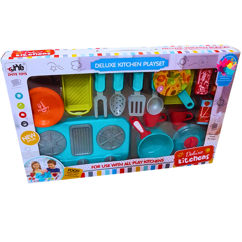 Deluxe Kitchen Playset - Complete Cooking Toy Set for Kids with Utensils, Pots, and Pans Main image