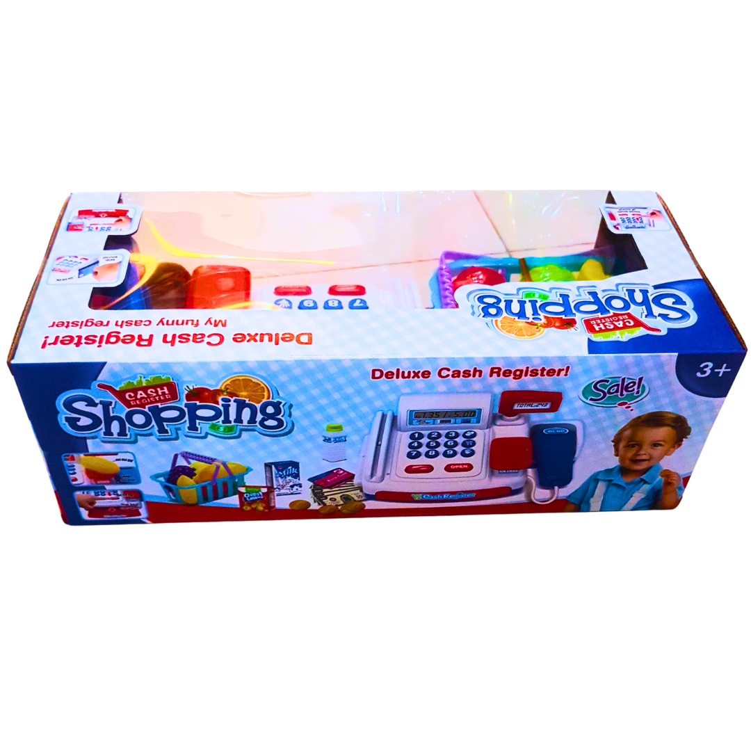 Deluxe Cash Register Shopping Playset – Interactive Toy Cash Register with Scanner, Play Food, and Checkout Accessories for Kids Secondary image