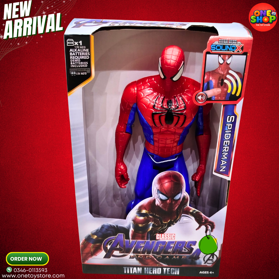 Spider-Man Titan Hero Action Figure with Sound – Large Marvel Superhero Toy for Kids | Talking Spiderman Figure (Ages 4+)