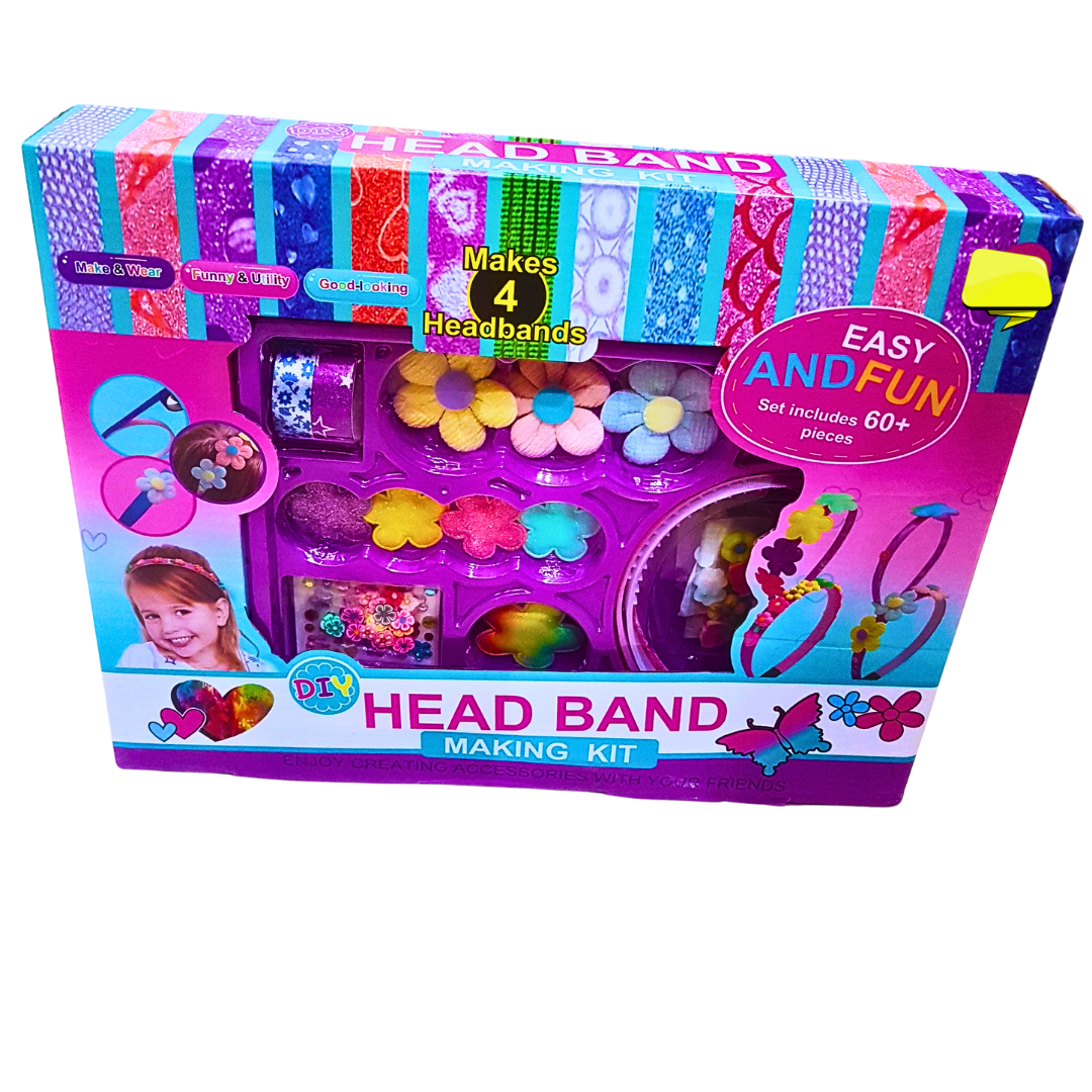DIY Headband Making Kit for Kids | Create 4 Stylish Headbands | Fun Arts & Crafts Set Main image