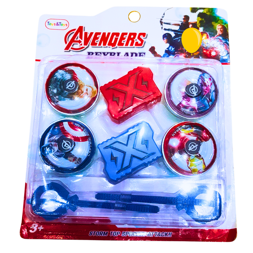 Avengers Beyblade Battle Set | Superhero Spinning Tops | Storm Top Spin Attack | Ages 3+ Main image