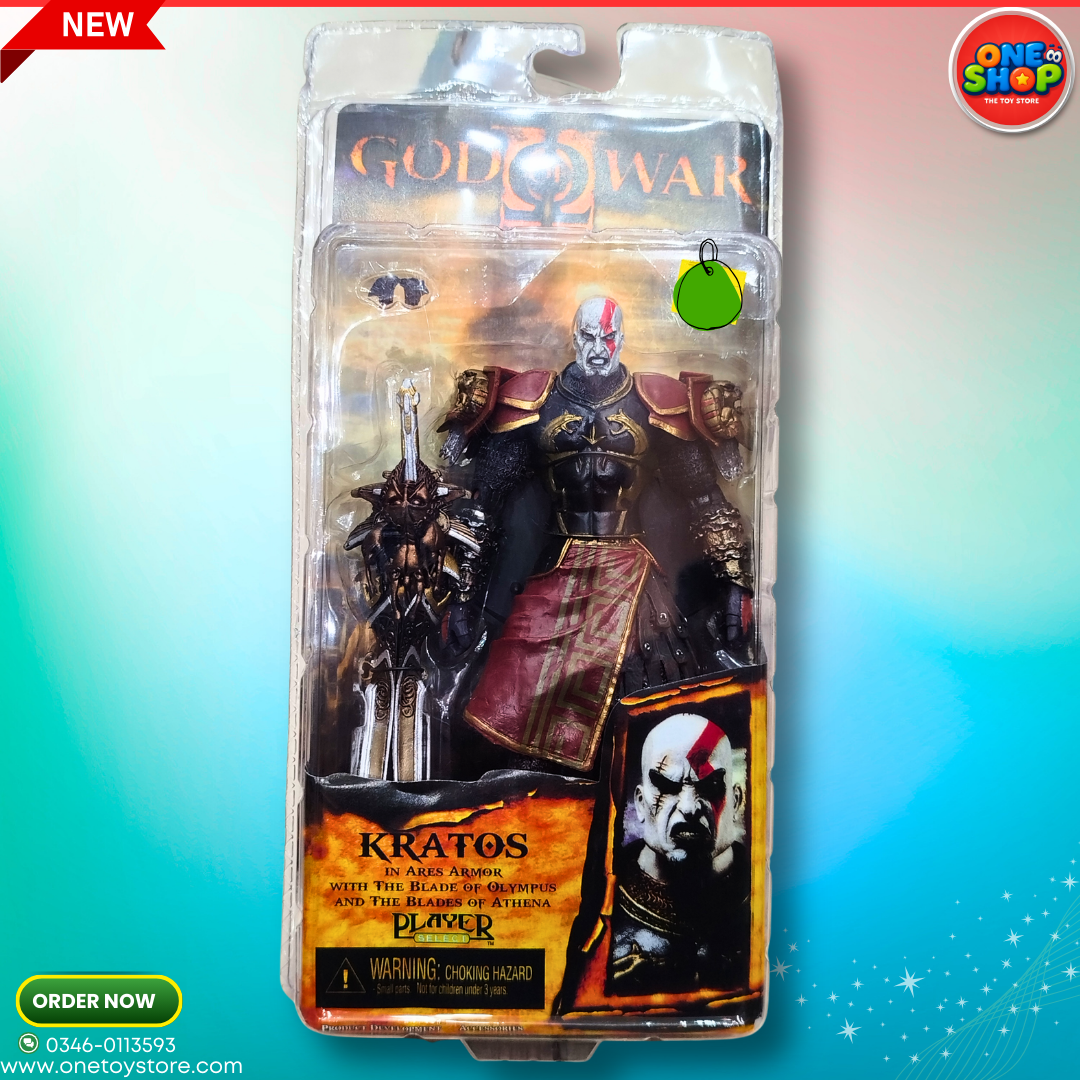 ⚔️ God of War Kratos Action Figure – Warrior Collectible Toy with Blade Weapons | Gaming Character Figure for Kids & Collectors in Pakistan