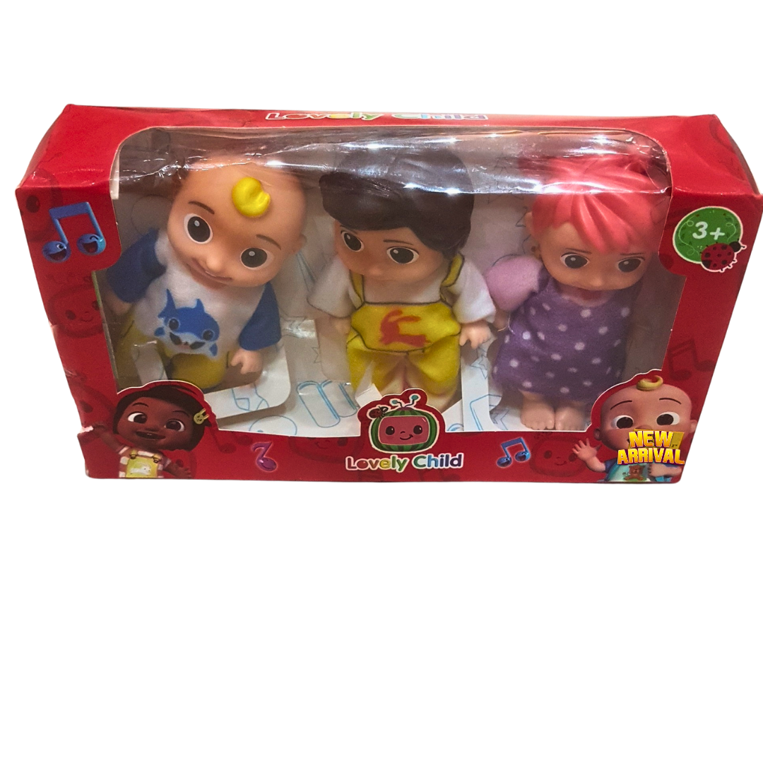 Lovely Child Baby Doll Set – 3-Piece Toddler Dolls Toy for Kids Ages 3+