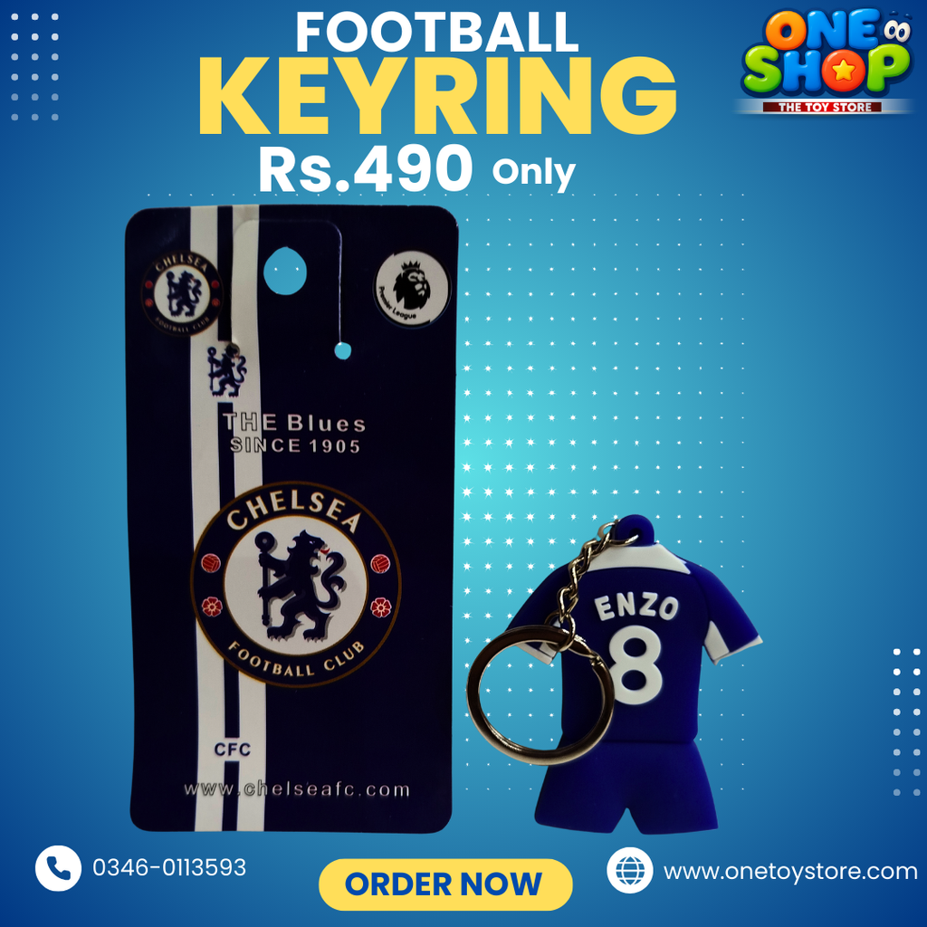 Chelsea Football Keyring for Kids & Fans – 3D Jersey Design Keychain | Sports Gift for Boys & Girls | Rs.490