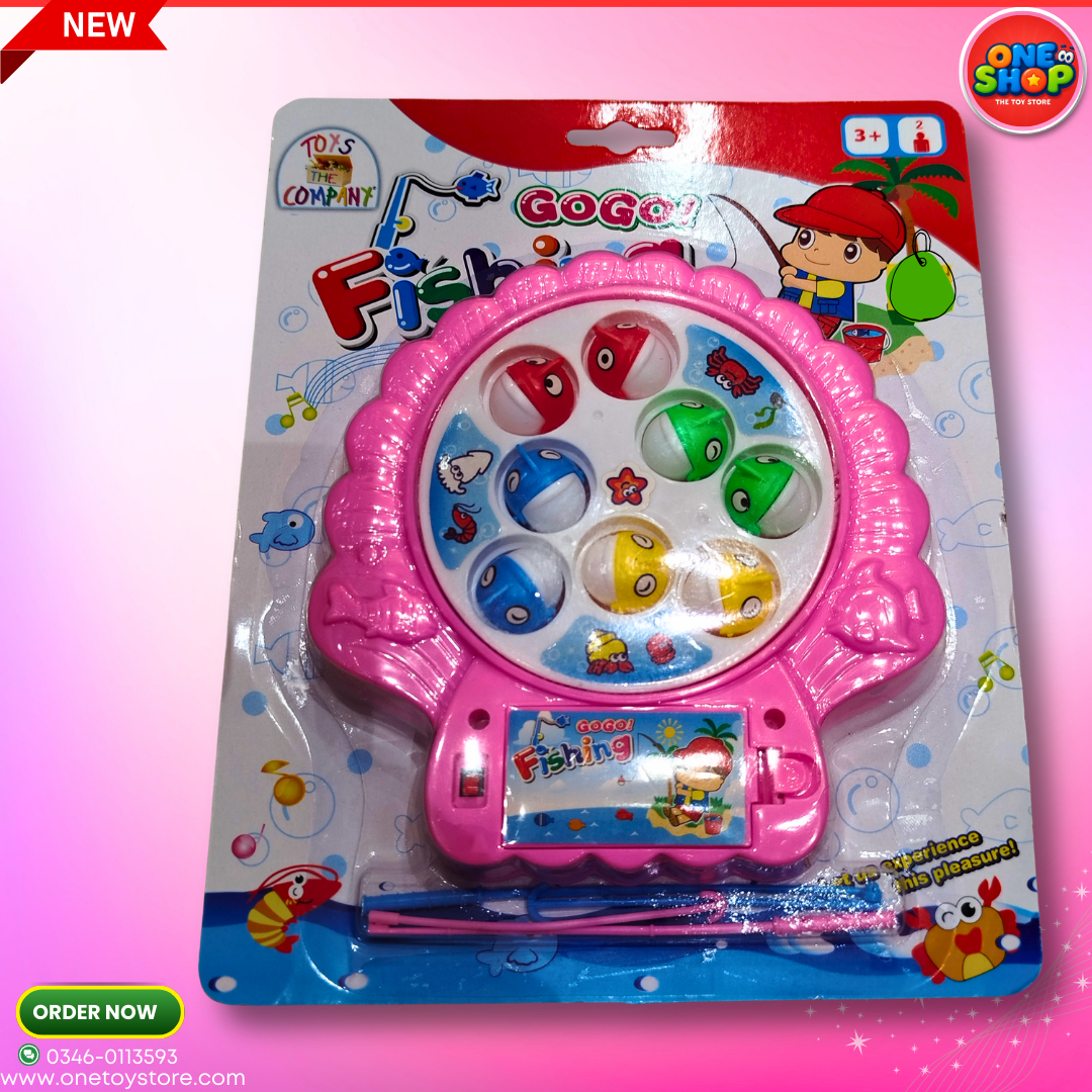 🎣 GOGO Fishing Game Toy for Kids – Rotating Fish Catching Board Game with Fishing Rods | Educational Toy for Boys & Girls in Pakistan