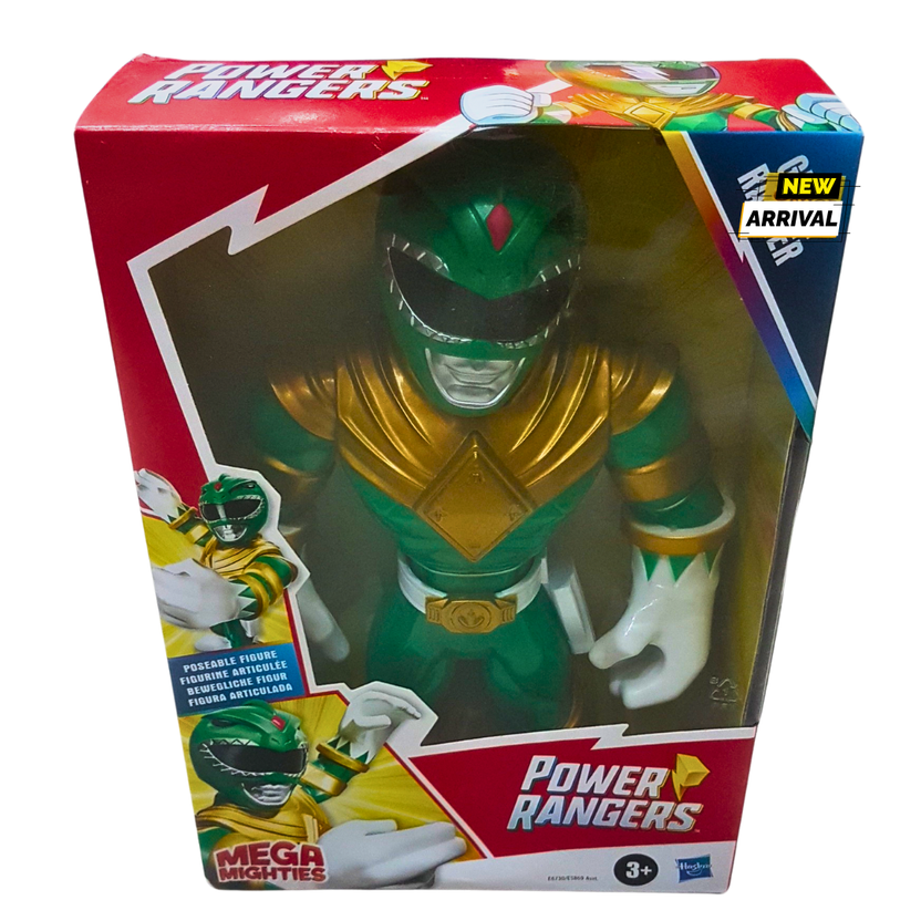 Power Rangers Green Ranger Mega Mighties Action Figure | Poseable Superhero Toy | Age 3+ | Hasbro Main image