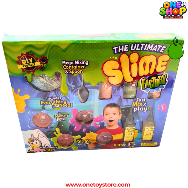 Ultimate Slime Factory DIY Kit for Kids | Make Your Own Glitter Slime Science Set | Creative STEM Learning Toy with Mixing Accessories