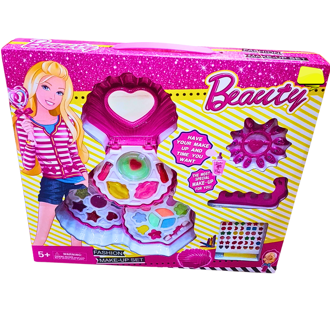Beauty Fashion Makeup Set for Kids | Multi-Layer Pretend Play Cosmetic Kit | Creative Fun for Girls Main image