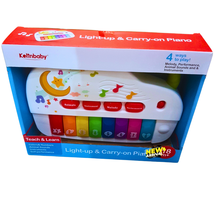 Koltinbaby Light-up Musical Piano Toy for Kids – Educational Keyboard with Animal Sounds, Lights & Numbers (18+ Months) Main image